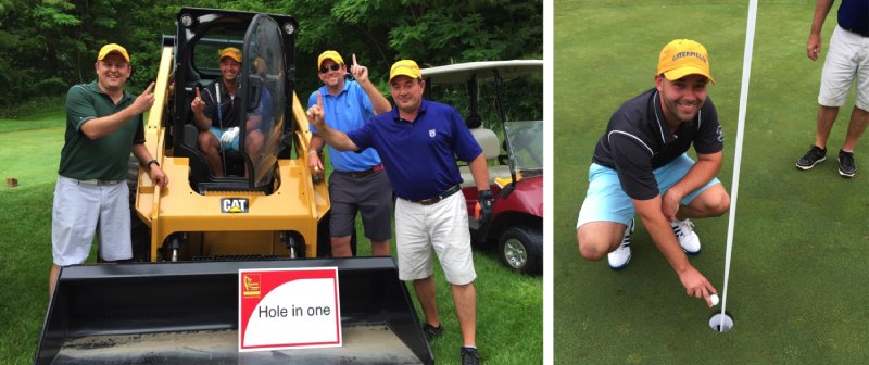 Golfer Gets a Hole in One and Wins a $47,000 Skidsteer Golfer Gets a Hole in One and Wins a $47,000 Skidsteer